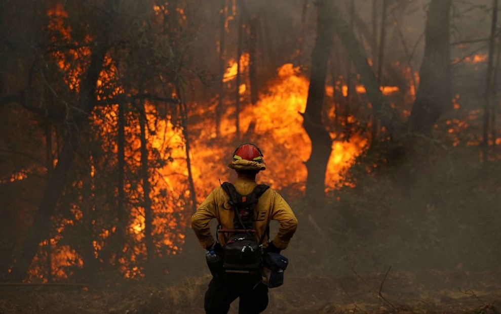 米西海岸炎上 カリフォルニアの焼失面積が400万エーカーを超える
